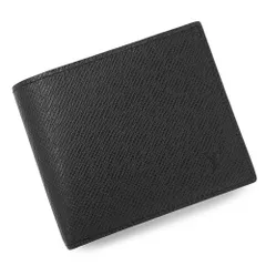 ルイ ヴィトン M62045 ポルトフォイユ アメリゴ NM タイガ ノワール ブラック 二つ折り財布 レザー シルバー金具 イニシャル入り 箱付 LOUIS VUITTON（未使用　展示品）