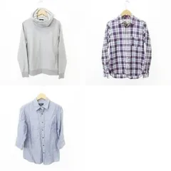 コムサイズム COMME CA ISM 他 3点セット おまとめ パーカー シャツ ブラウス S～Mサイズ グレー 青 ブルー 水色 スカイブルー