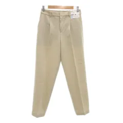 ユニクロ UNIQLO タグ付き 感動タックパンツ スラックス M テーパード センタープレス ベージュ /AE