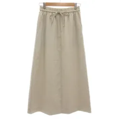 グリーンレーベルリラクシング ユナイテッドアローズ green label relaxing スラブオックス ナロー フレアスカート イージー ロング マキシ 36 ベージュ /GV