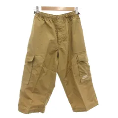 ナイキ NIKE クロップドパンツ カーゴ S ナイロン ロゴ刺繍 ベージュ /AE