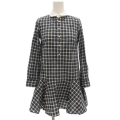 ポロ ラルフローレン POLO RALPH LAUREN 長袖ワンピース 10 チェック ネイビー 紺 グリーン 緑 チェック /GV