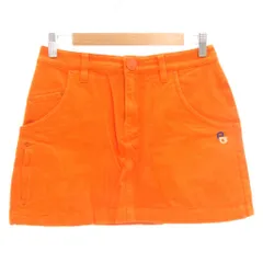 パーリーゲイツ PEARLY GATES ミニスカート 0 台形 ロゴ オレンジ /AE