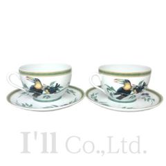 HERMES Passifolia ティーカップ＆ソーサー 2客セット - メルカリ