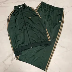 美品　アディダスオリジナルス　adidas Originals ベッケンバウアー　トラックジャケット　トラックパンツ　BB TRACKTOP BB TRACKPANT トレフォイルロゴ　スリーストライプス　シャドーグリーン　ジャージ　セットアップ　2XLサイズ