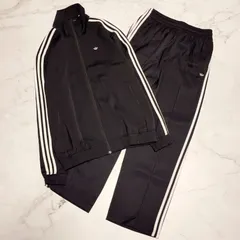 アディダスオリジナルス　adidas Originals プレミアム　ファイヤーバード　トラックトップ　プレミアム　バギー　トラックパンツ　セットアップ　メタルトレフォイルロゴ　スリーストライプス　ポリエステル　レーヨン　ポリウレタン　ブラック　黒　Mサイズ