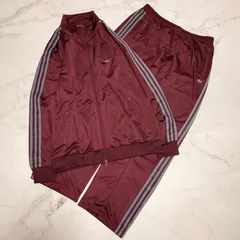 美品　アディダスオリジナルス　adidas Originals マルーン　ベッケンバウアー　トラックジャケット　トラックパンツ　BB TRACKTOP BB TRACKPANT トレフォイルロゴ　スリーストライプス　ジャージ　セットアップ　2XLサイズ