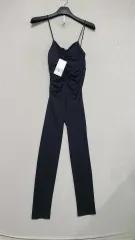 新品 ザラ ブラック ストレッチノースリーブ ジャンプスーツ レディース90 ㅡ0606