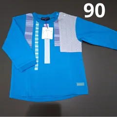 長袖カットソー　ランダムパッチ　90cmのサムネイル