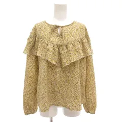 エヘカソポ サマンサモスモス ehka sopo SM2 ブラウス シャツ F プルオーバー 長袖 花柄 フリル ベージュ /AE