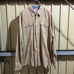 1999 Wrangler 長袖シャツ ベージュ XL ラングラー 無地 古着卸 アメリカ仕入