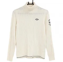 【超美品】キャロウェイ タートルネックセーター アイボリー ロゴ刺しゅう ニット レディース M ゴルフウェア Callaway