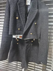 ZARA ブラック ツイード セットアップ (ジャケット + ハーフパンツ)