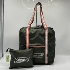 BN7936□Coleman コールマン リンネル 5月号付録 大容量＆軽量おでかけバッグ パッカブル ボストン サブバッグ カーキ