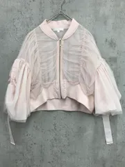 rienda リエンダ チュール ショート丈 ジャケット sizeF/薄ピンク ■◆ レディース