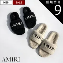 種類9：42/ブラック 【定価101,200円(税込)】AMIRI -アミリ- ラグジュアリーな大人カジュアルを足元から演出！使いやすいラバーソールでユーモア溢れる表情に！ボアサンダル ムートンスライドサンダル SHEARLING AMIRI SLIPPER 