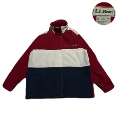 LLBean エルエルビーン NylonJacket ナイロンジャケット Meshlining パーカー フード収納型 EmbroideredLogo 刺繍ロゴ 80s MeshLning 裏地メッシュ Cotton Tricolor トリコカラー Mのサムネイル