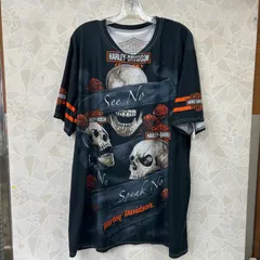 Tシャツ 半袖 スカル 骸骨 ブラック プリント 春夏 オーバーサイズ