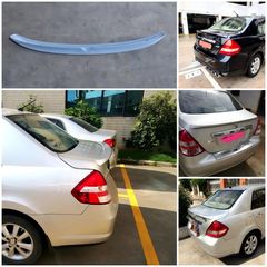 [송료 무료] 닛산/Nissan 티다/TIIDA(2005-2010) 리어 스포일러/트렁크 스포일러 가로 두어 타입 ABS제 방 상처 내마모 보호&드레스 업 긴축 효과 설치용 설치 간단 인기 블랙/백/은 선택 가능