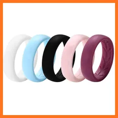 【新品】 [Aroncent] シリコン指輪 ゴムリング スポーツ指輪 レディース 5点セット: シンプル おしゃれ 人気 トレーニング カジュアル - 誕生日 クリスマス バレンタインデー 彼氏 お父さんプレゼント (16) 0