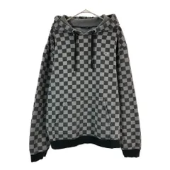 VANS ヴァンズ スウェット パーカー チェック グレー(メンズ L)中古 古着 X3765