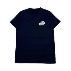 美品】MONCLER モンクレール ダブルロゴパッチ Tシャツ ネイビー M
