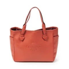 [中古] LOEWE ロエベヘリテージトートオレンジグレインカーフスキンレザーA