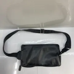 【中古】OFF-WHITE レザーボディバッグ 黒[92][240092330600]