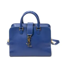 [中古] YVES SAINT LAURENT イヴサンローランロイヤルブルーカーフスキンレザーA