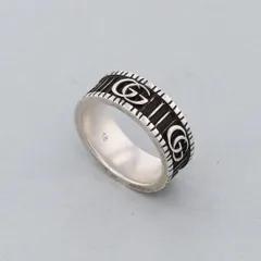 GUCCI グッチ ダブルG シルバーリング Ag925 指輪 551899 メンズ 約17号 シルバー925 中古