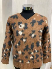 TONAL トーナル レオパード ニットセーター アクリル モヘアライク ヒョウ柄 服 （ME72-3649)