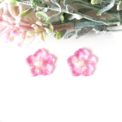 no.509　レジン　新生活　お花　ピアス　イヤリング　ハンドメイド