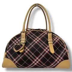 極美品 BURBERRY BLUE LABEL ハートチャーム ミニボストン ハンドバッグ ショルダー チェック レザー バーバリーブルーレーベル y2k 00s