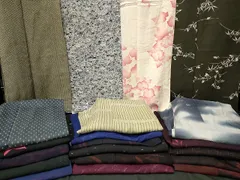 平和屋本店■夏物 小紋 絽 紗 まとめて20点 花柄 ろうけつ染め 手描き 着用可能多数 全て正絹 se4018