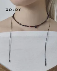 GOLDY ゴールディ ボーダー ビーズ ネックレス 3260203【メール便可】