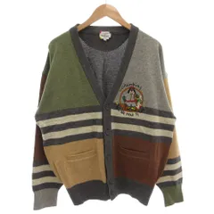 カステルバジャック CASTELBAJAC Jean charles de SPORTS カーディガン ニット 長袖 ウール 刺繍 4 マルチカラー /GV