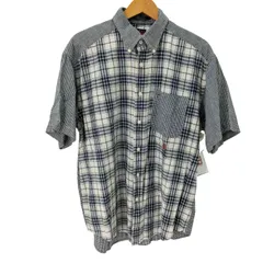 トミーヒルフィガー TOMMY HILFIGER クレイジーパターン リネンコットン s/s BDシャツ メンズ import：L 