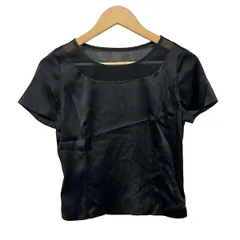 LANVIN COLLECTION(ランバンコレクション) 半袖カットソー サイズ38 M レディース美品  - 黒 シルク/シースルー