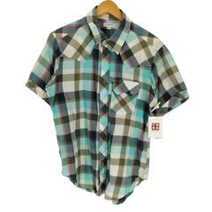 エンジニアードガーメンツ Engineered Garments USA製 マドラスチェック スナップボタン S/S ウエスタン シャツ メンズ import：M 