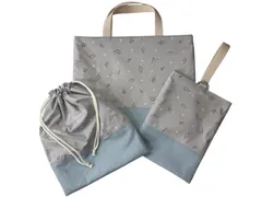 レッスンバッグ　体操着袋　上靴入れ　入園グッズ　入学グッズ　3点セット