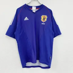 古着 used　00s　adidas　アディダス　サッカー日本代表　ユニフォーム　ゲームシャツ　ヴィンテージ　青　ブルー　Oサイズ【値引き交渉OK！】