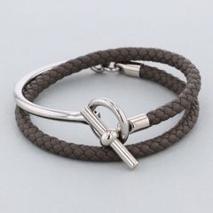 エルメス グレナン レザー ブレスレット T4 エタン 定価62700円 - メルカリ