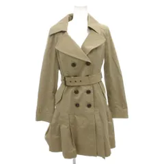 バーバリーブルーレーベル BURBERRY BLUE LABEL トレンチコート 36 ベージュ ダブルブレスト ベルト ひざ丈 /FF