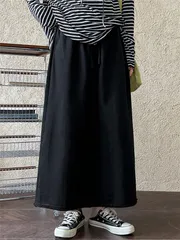 スカート レディース ロング スカート スウェット タイト スカート ロング スカート aライン 春 夏 秋 春秋 裾 切りっぱなし ウエストゴム