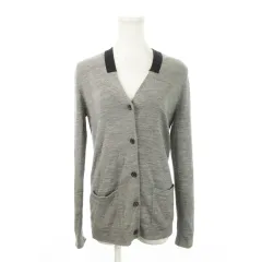 ケイトスペード サタデー kate spade SATURDAY  カーディガン ニット Vネック 長袖 ウール バイカラー M グレー /MN18 ■GY18