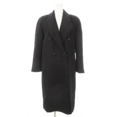 ヴェスティナ VESTINA チェスターコート ダブル ロング カシミヤ混 黒 ブラック /MN12 ■GY18