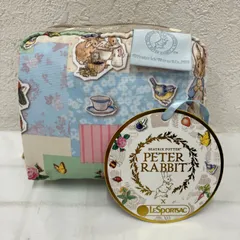 9054　良品　LeSportsac　レスポートサック　日本限定　PETER RABBIT  GARDEN　ピーターラビットガーデン　SQUARE COSMETIC　スクエア　ポーチ　バニティ　マルチポーチ　パッチワーク　イングリッシュガーデン　廃盤　コラボ