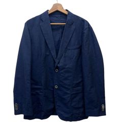 美品✨ BOGLIOLI テーラードジャケット リネン混 アンコン インディゴ