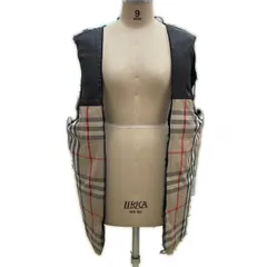 BURBERRY  バーバリー チェック チャックダウンベスト レディース ナイロン ブラウン 中古のサムネイル