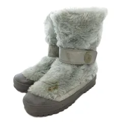 ディーゼル DIESEL ショートブーツ フェイクファー ベルト グレー /AE